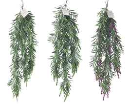 DKD Home Decor Rama de Metal y PE Colgante Surtido de 3 Colores