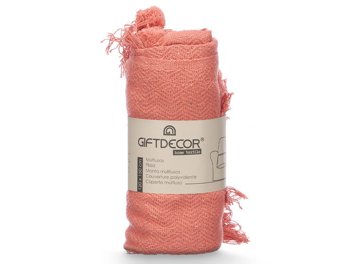 Giftdecor Multiusos Pompon Teja 120 x 150 cm (Set de 12)