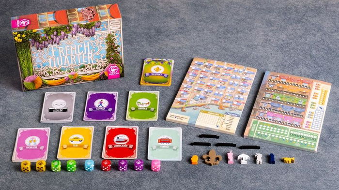 Transcend Games Juego de Mesa French Quarter - Juego Estratégico Ambientado en el Barrio Francés de Nueva Orleans para 1+ Jugadores