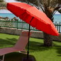 Aktive Beach Sombrilla de jardín 240 cm rojo con protección UV30