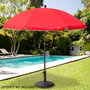 Aktive Beach Sombrilla de jardín 240 cm rojo con protección UV30