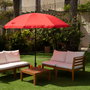 Aktive Beach Sombrilla de jardín 240 cm rojo con protección UV30