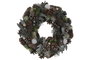 DKD Home Decor Corona Navidad Alpina Verde Natural Piña Porexpan 34 x 8.5 x 34 cm (2 Unidades)
