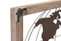 DKD Home Decor Decoración de Pared Metal Pino Mapamundi 75x6x46 cm