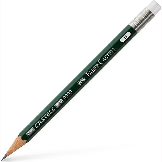 Faber Castell Lápiz Corto Con Goma Para Recambio 9000 B (Set de 3) (Set de 3) Faber Castell Lápiz Corto Con Goma Para Recambio 9000 B (Set de 3) (Set de 3)