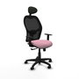 PIQUERAS Y CRESPO Silla de oficina Alocén Rosa y Negro con Mecanismo Sincro