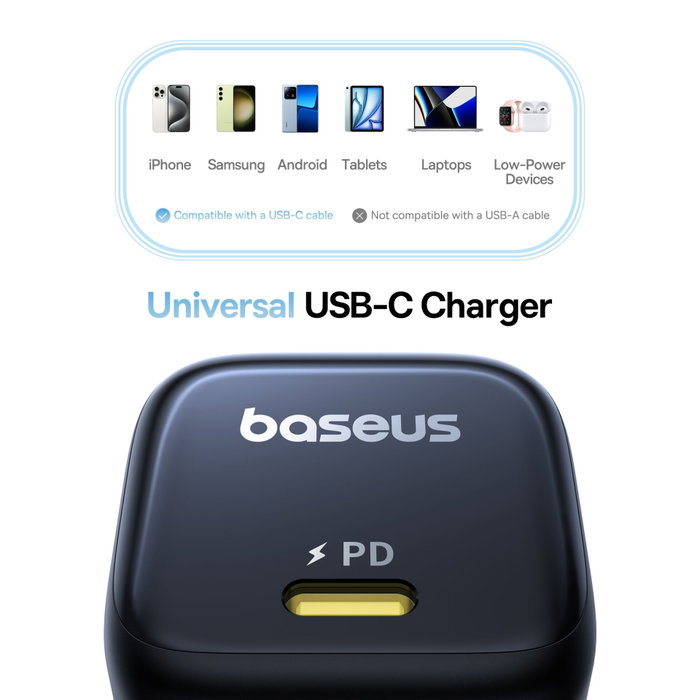 Baseus PicoGo GaN Cargador 45W USB-C Negro EU Baseus PicoGo GaN Cargador 45W USB-C Negro EU