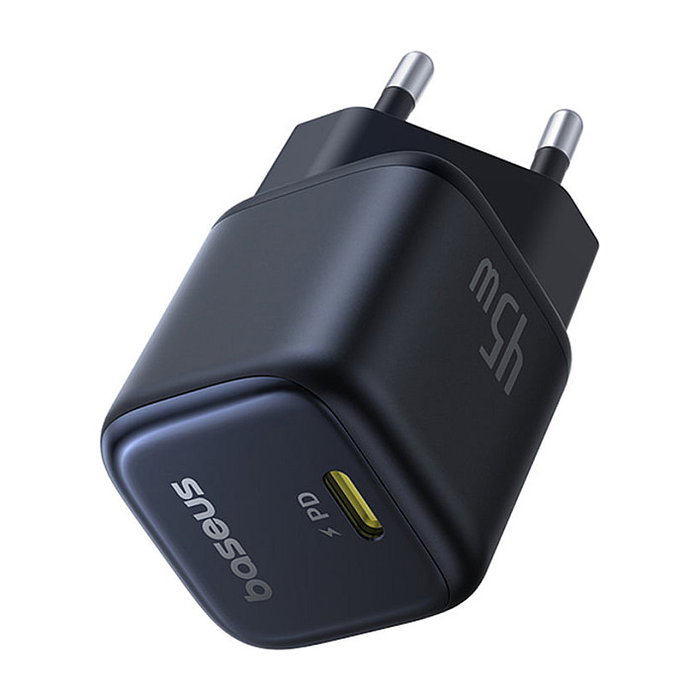 Baseus PicoGo GaN Cargador Rápido 45W USB-C PD EU Negro - Modelo PicoGo
