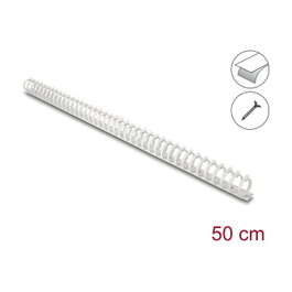 DeLOCK Canaleta Flexible Autoadhesiva y Atornillable 25 x 26 mm - 50 cm Gris
