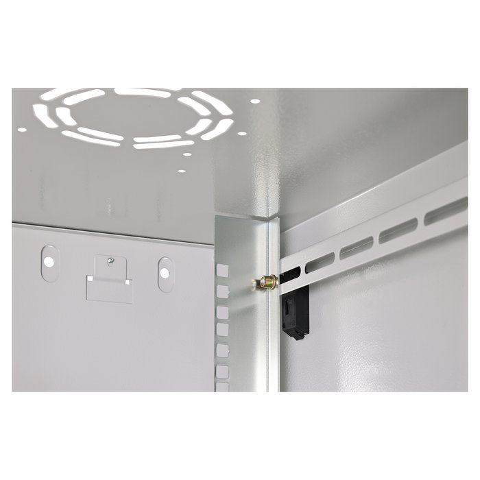 Digitus Bastidor de Pared Dynamic-N 12U, 600x600 mm, Puerta de Cristal, Gestion de Cables, Rieles, 60 kg de Carga, sin Montar