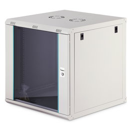 Digitus Bastidor de Pared Dynamic-N 12U, 600x600 mm, Puerta de Cristal, Gestion de Cables, Rieles, 60 kg de Carga, sin Montar