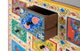 GINER Y COLOMER Mueble Auxiliar con 9 Cajones Pintados a Mano Multicolor en Madera de Mango