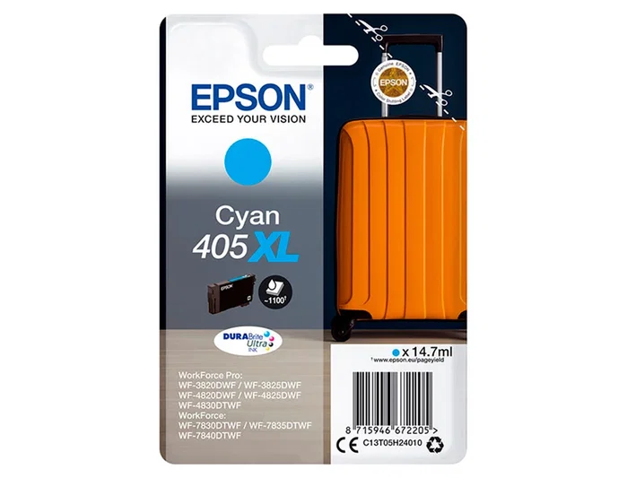 Epson 405XL Cyan DURABrite Ultra Ink Cartridge Epson 405XL Cyan DURABrite Ultra Ink Cartridge