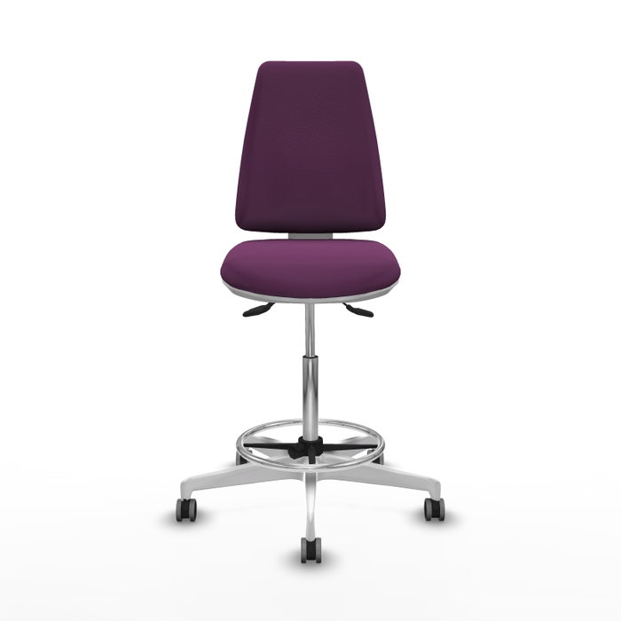 PIQUERAS Y CRESPO Taburete Elche blanco AS similpiel morado