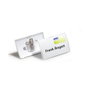 Durable 8211-19 Placas de Identificación Click Fold con Clip, 40x75mm, 25 Unidades