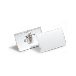 Durable Namensschild Click Fold m con pinza combinada 40x75mm, 25 unidades