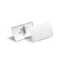 Durable 8211-19 Placas de Identificación Click Fold con Clip, 40x75mm, 25 Unidades