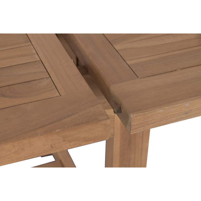 DKD Home Decor Mesa Comedor Set 9 Teca Extensible
