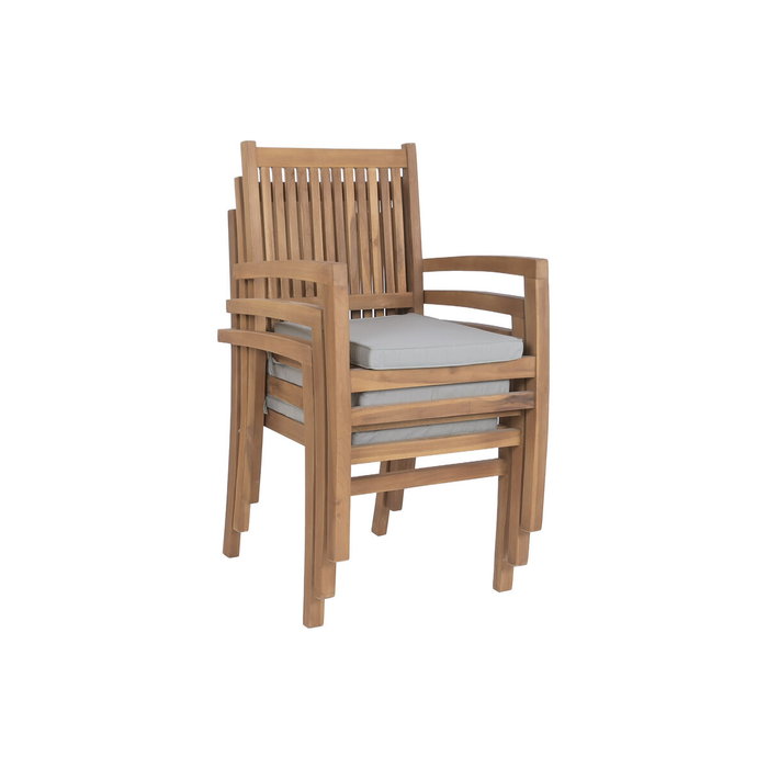 DKD Home Decor Mesa Comedor Set 9 Teca Extensible