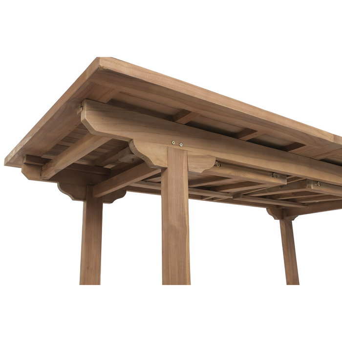 DKD Home Decor Mesa Comedor Set 9 Teca Extensible