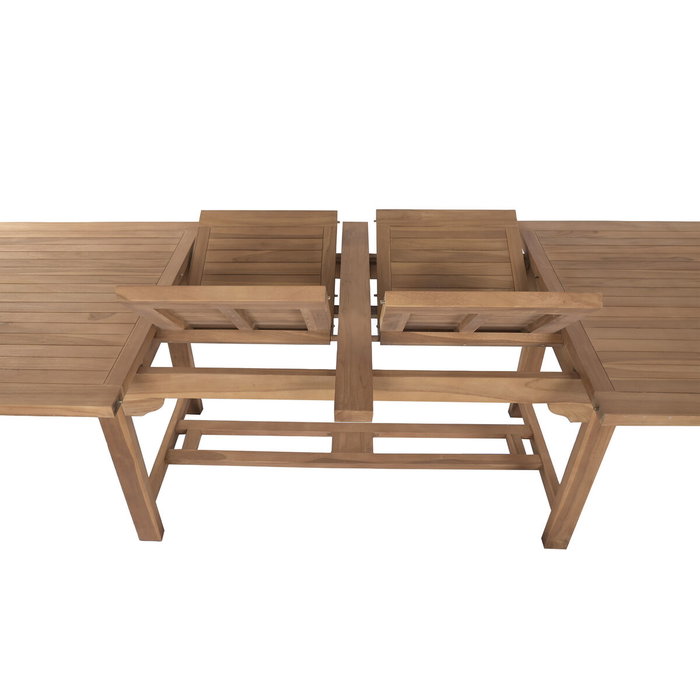DKD Home Decor Mesa Comedor Set 9 Teca Extensible
