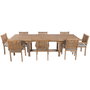 DKD Home Decor Mesa Comedor Set 9 Teca Extensible