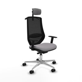 PIQUERAS Y CRESPO Silla de oficina Mardos Gris y Negro