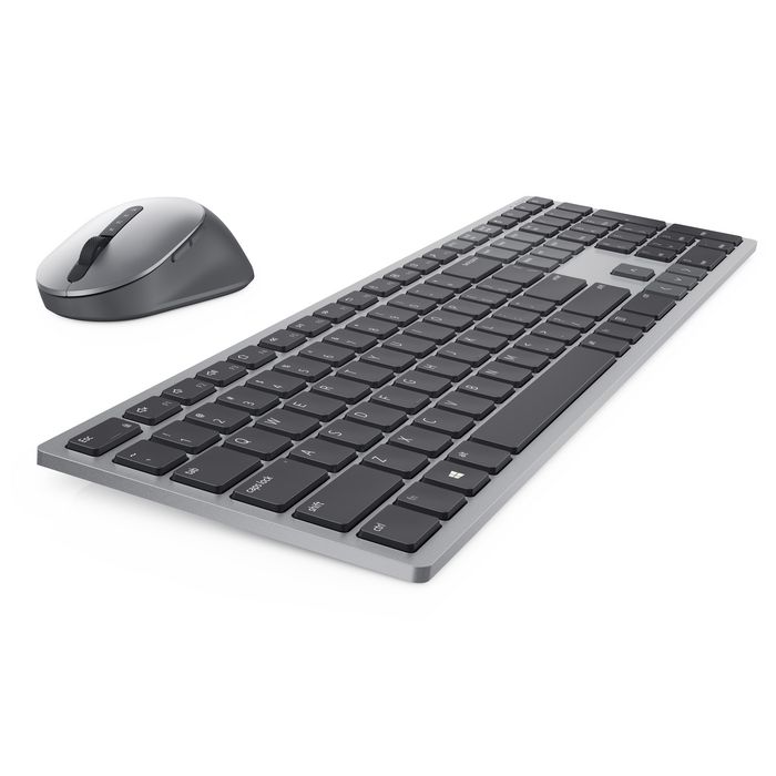 Dell KM7321W Teclado y Ratón Inalámbricos para Multidispositivos - Alemán (QWERTZ) - Batería hasta 36 meses, 12 Teclas Programables, Bluetooth 5.0 y RF 2.4 GHz