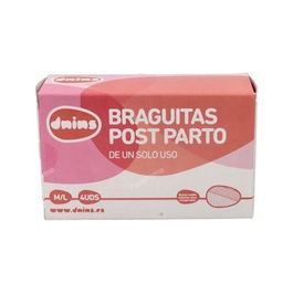 DNINS Braga Desechable Post Parto Malla Elast T/M-L 4 Unidades