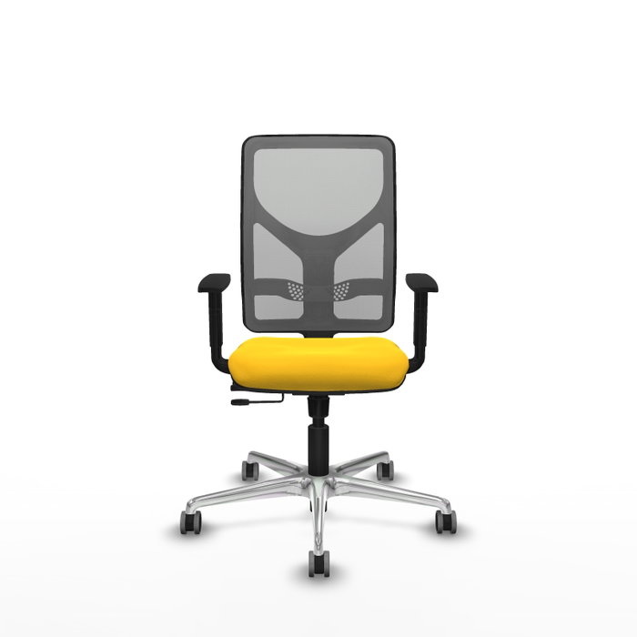 PIQUERAS Y CRESPO Silla de oficina Motilla con mecanismo Sincro/Traslack Amarillo y Gris