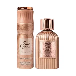 Paris Corner Set Qissa Delicious para Mujer con Eau De Parfum y Desodorante
