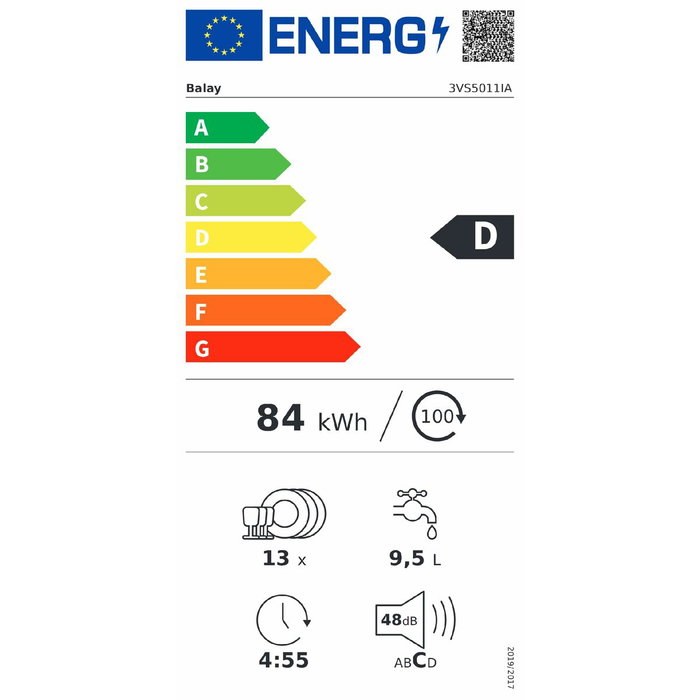 Lavavajillas Balay 3VS5011IA 5P INOX DSP 60 cm Plateado Lavavajillas Balay 3VS5011IA 5P INOX DSP 60 cm Plateado