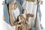 DKD Home Decor Nacimiento de Poliéster Azul y Blanco 24x14x34 cm