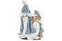 DKD Home Decor Nacimiento de Poliéster Azul y Blanco 24x14x34 cm