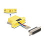 DeLOCK 67096 Kit de montaje D-Sub 25 macho a RJ12 hembra amarillo