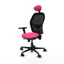PIQUERAS Y CRESPO Silla de oficina Jorquera Rosa y Negro con Mecanismo Sincro/Traslack