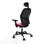 PIQUERAS Y CRESPO Silla de oficina Jorquera Rosa y Negro con Mecanismo Sincro/Traslack