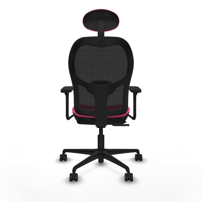 PIQUERAS Y CRESPO Silla de oficina Jorquera Rosa y Negro con Mecanismo Sincro/Traslack