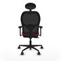 PIQUERAS Y CRESPO Silla de oficina Jorquera Rosa y Negro con Mecanismo Sincro/Traslack