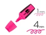 Liderpapel Rotulador Mini Fluorescente Rosa Punta Biselada Trazo 1-4 mm