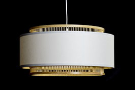 DKD Home Decor Lámpara de Techo Urban Blanco Natural Bambú Poliéster 50 x 25 x 50 cm (2 Unidades) E27 50W 220V