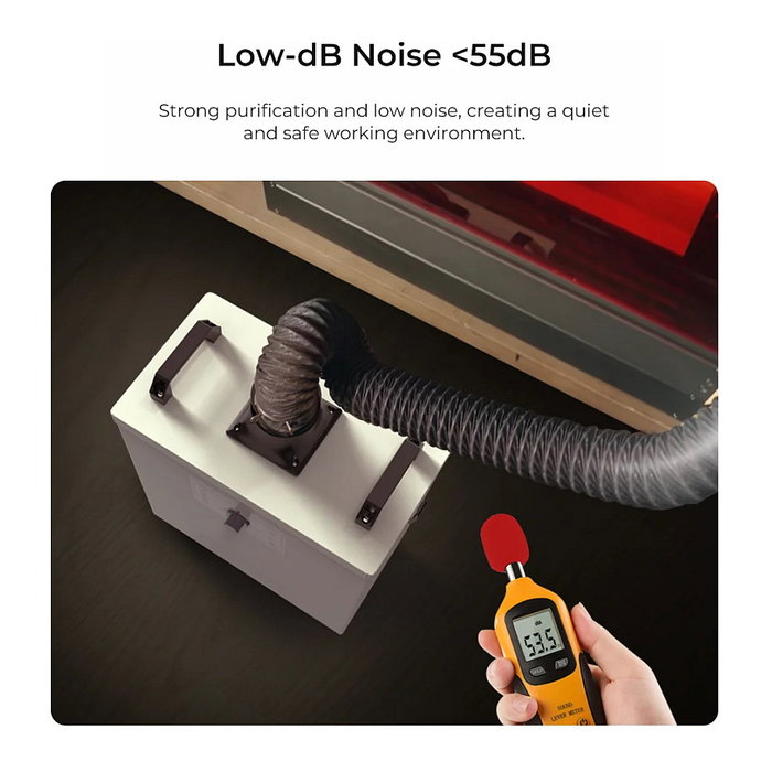 Creality 4008060112 Purificador de Humo para Impresora 3D Falcon2 PRO 22W/40W/60W - Negro, Gris