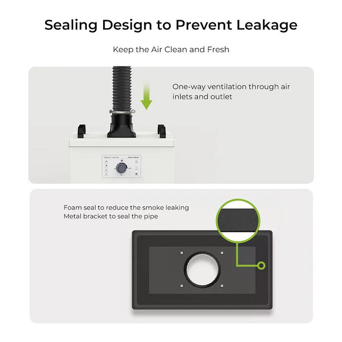 Creality 4008060112 Purificador de Humo para Impresora 3D Falcon2 PRO 22W/40W/60W - Negro, Gris