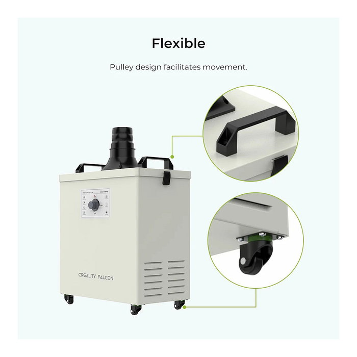 Creality 4008060112 Purificador de Humo para Impresora 3D Falcon2 PRO 22W/40W/60W - Negro, Gris