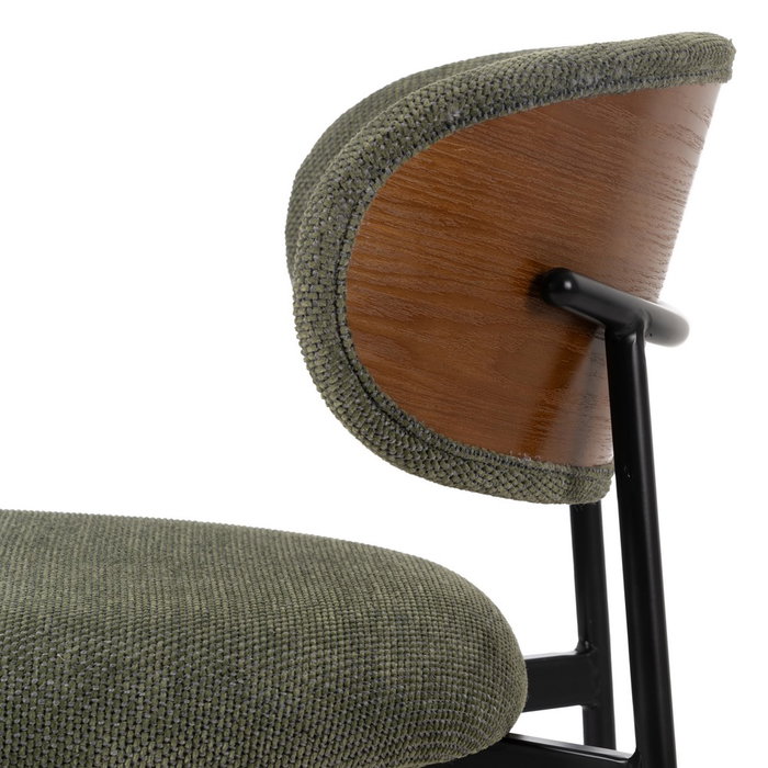 Silla Verde Tejido-Metal Salón 50 X 54 X 73,50 cm (Set de 4)