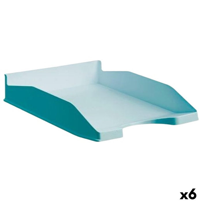 Archivo 2000 Bandeja Ecogreen Apilable 3 Posiciones Azul Pastel (Set de 6)
