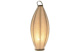 DKD Home Decor Lámpara de pie de lino y cuerda Natural 38x38x100 cm