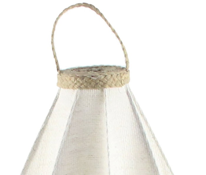 DKD Home Decor Lámpara de pie de lino y cuerda Natural 38x38x100 cm
