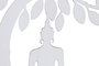 DKD Home Decor Decoración de Pared Metal Árbol Buda 60x60 cm