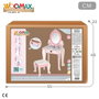 Woomax Tocador Infantil de Madera con Silla 50x34x92 cm, a partir de 3 años